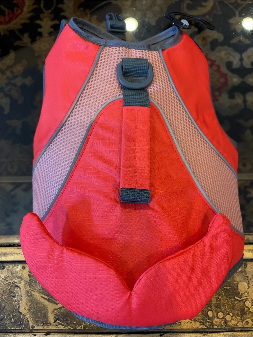 NWT Bright Pink Dog Swim Life Jacket Harness with Mesh Panels Whale Design Small